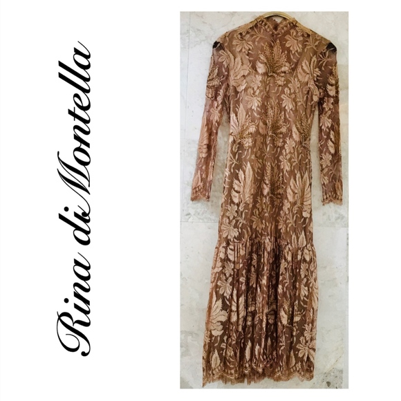 Rina diMontella Dresses & Skirts - Vintage Rina diMontella SZ 6 Silk Lace Gown